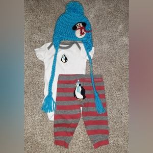 Carter's NB penguin outfit